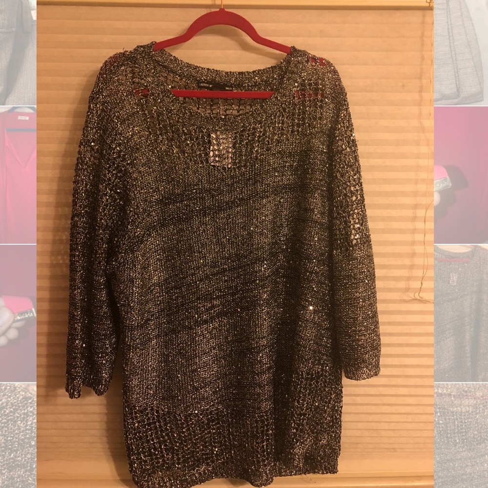 3X plus size LAUREN MICHELLE WOMAN gray top